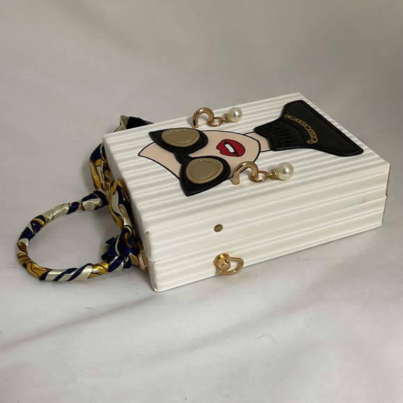 🆕 Crossbody Style Worthy Woman Purse with Handle Scarf - Picture 3 of 8